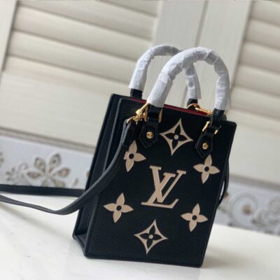 Replica Louis Vuitton Petit Sac Plat M57937 Black/Beige/Brown